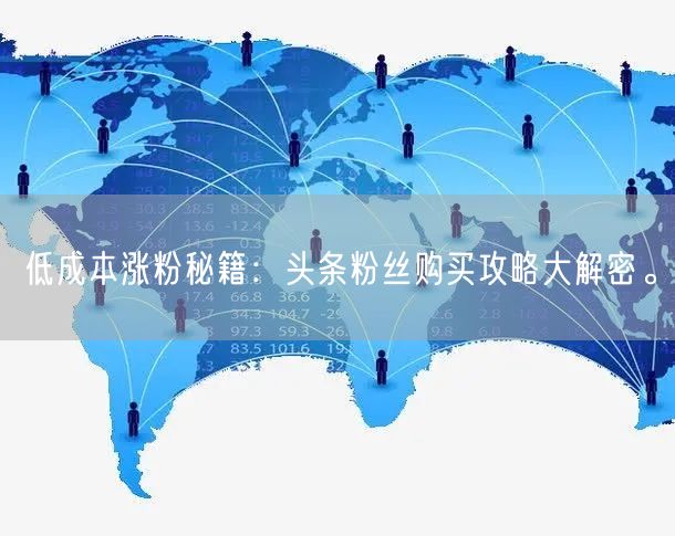 低成本涨粉秘籍：头条粉丝购买攻略大解密。